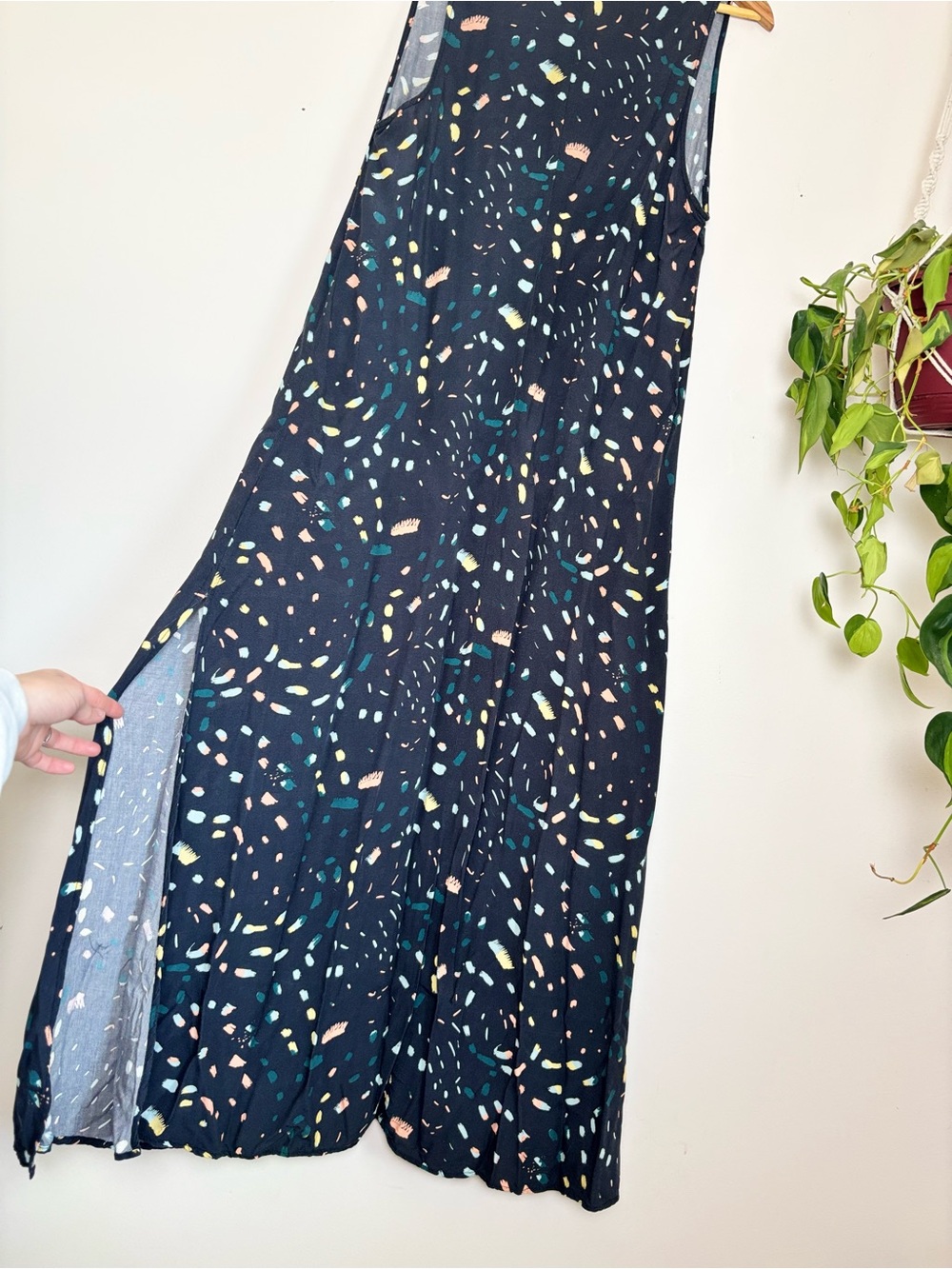 Anthropologie Malai Pompinjay Playa Maxi Dress In Washed Navy - Picture 7 of 8